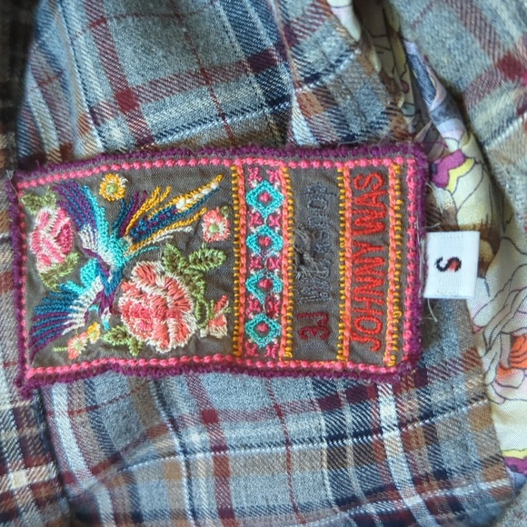 Johnny Was 3J Altivo Scarf Back Plaid Button Shirt - Picture 15 of 16